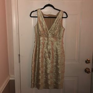 Gold cocktail dress size 8